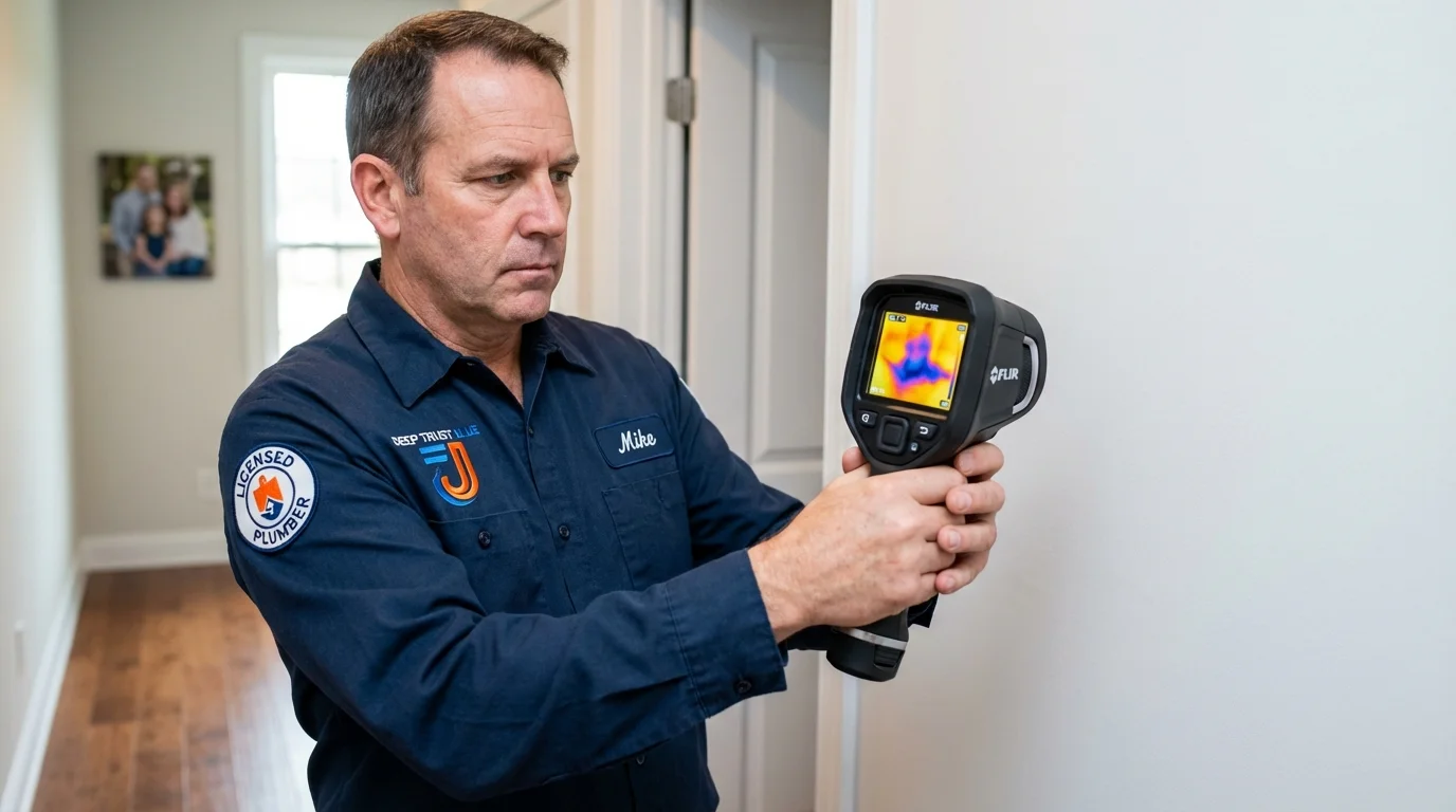 Thermal imaging leak detection by Johns Plumbing LLC in Redwood City